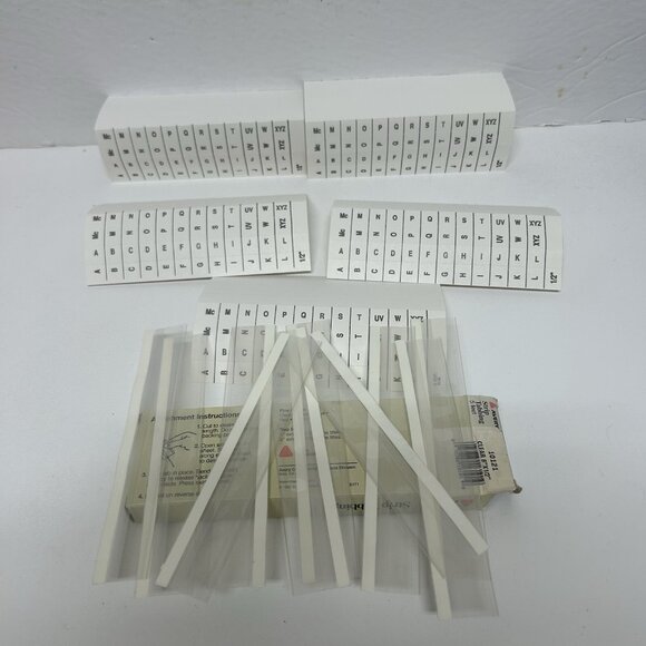Vintage New Lot of 9 open Boxes Avery Strip Index Tabbing 90 Total Strips Office - Picture 2 of 6